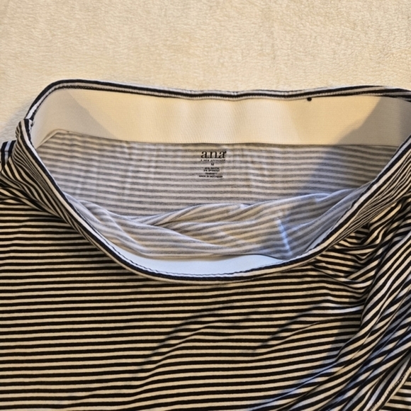 Ana‎ A New Approach Women's Striped Runched Side Stretchy A Line Mini Skirt M - Picture 4 of 9
